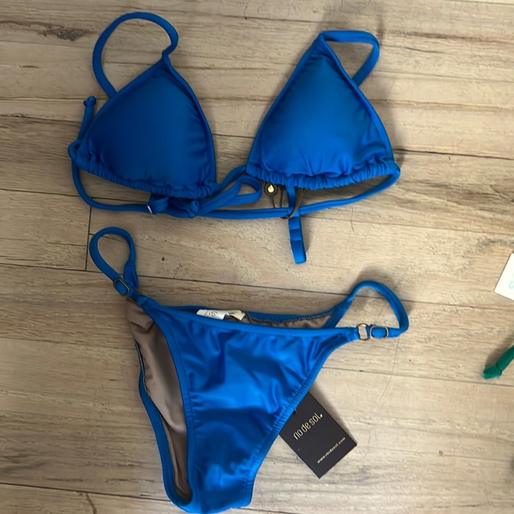 Rio de sol Brazilian bikini! Blue color new with tags!